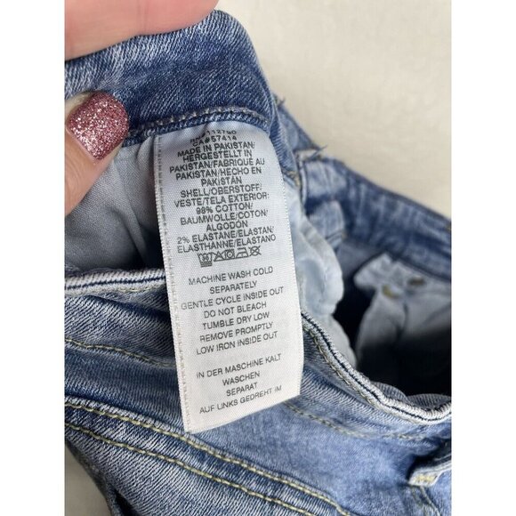 True Religion Brand Starr Distressed Raw Midrise Straight 28 Cut Off Shorts - Picture 10 of 10